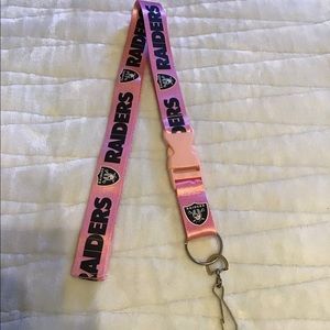 Pink Raiders Key Lanyard - Key Chain NWOT